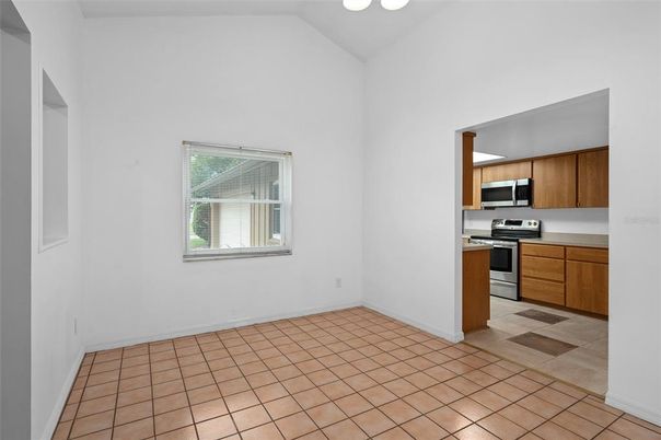 Empty room, Interior, Kitchen, Stainless Steel Appliances