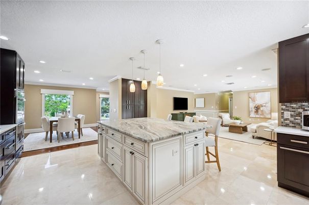 Dining room, Interior, Kitchen, Living room, Pendant Lights, Recessed Lighting