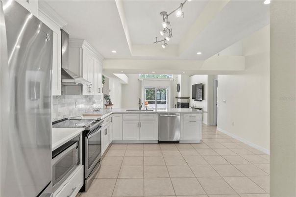 Interior, Kitchen, Recessed Lighting, Stainless Steel Appliances