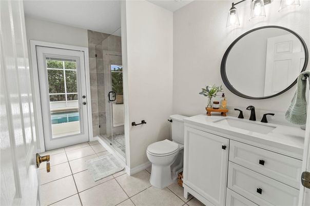Bathroom, Dual Sink Vanities, Glass Shower, Interior
