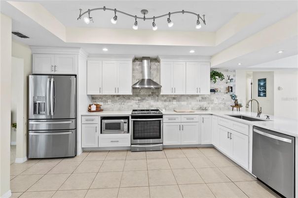 Interior, Kitchen, Recessed Lighting, Stainless Steel Appliances