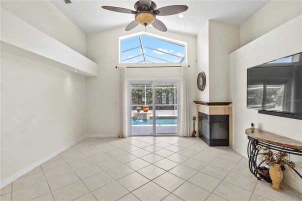 Empty room, Fireplace, Interior, Recessed Lighting