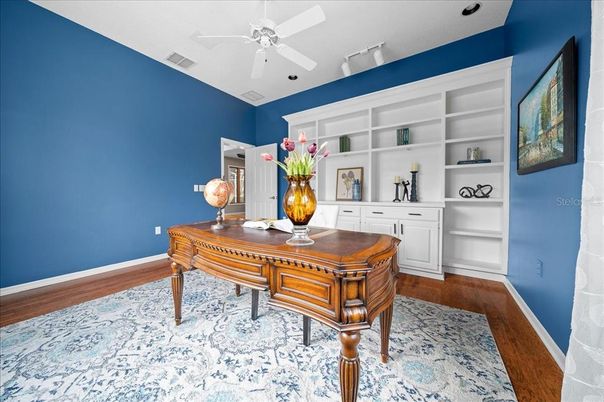 Home Office, Interior, Wood Texture Flooring