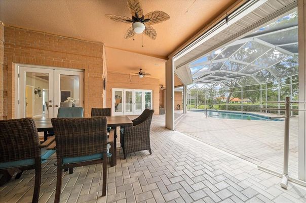 Dining room, Glass Ceilings, Interior, Pool, Stone Walls, Sun Room