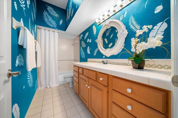 Bathroom, Interior, Tile Countertops