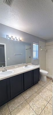 Bathroom, Dual Sink Vanities, Glass Shower, Interior