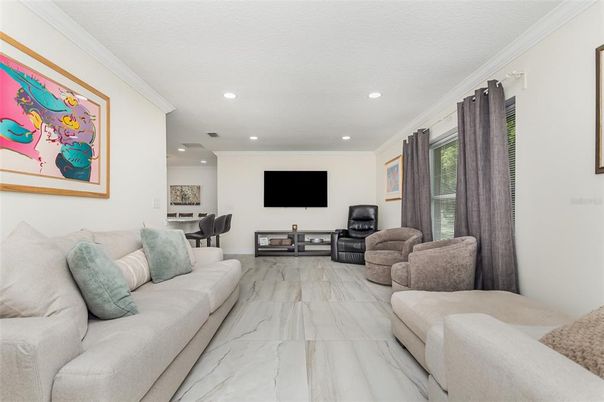Interior, Living room, Marble, Recessed Lighting
