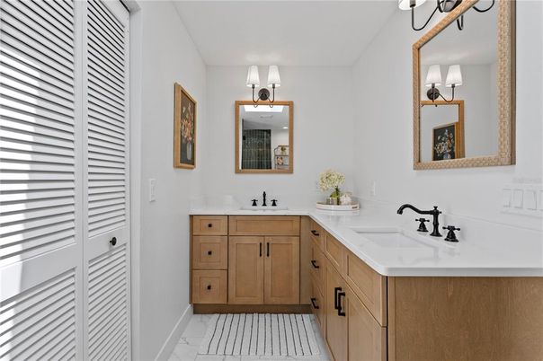 Bathroom, Dual Sink Vanities, Interior, Marble