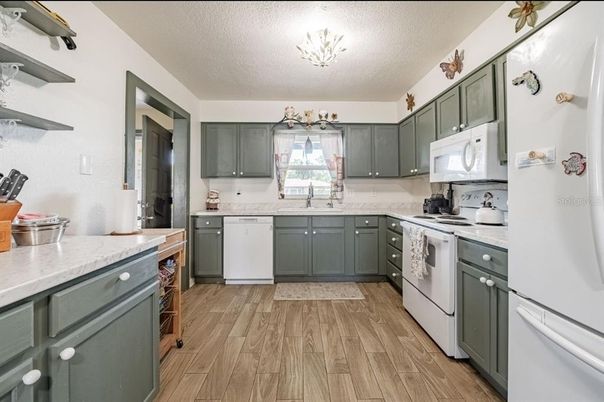 Interior, Kitchen, Wood Texture Flooring