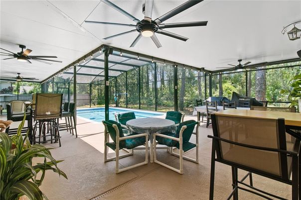 Dining room, Glass Ceilings, Interior, Pool, Sun Room