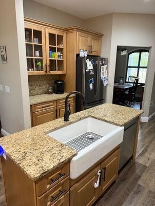 Interior, Kitchen, Wood Texture Flooring