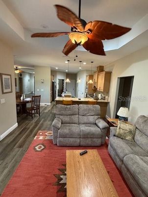 Dining room, Interior, Kitchen, Living room, Pendant Lights, Recessed Lighting, Wood Texture Flooring