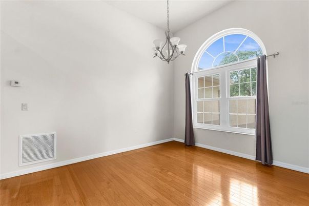 Chandelier, Empty room, Interior, Wood Texture Flooring