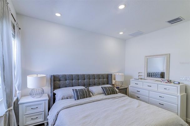 Bedroom, Interior, Recessed Lighting