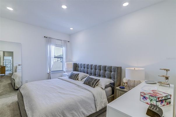Bedroom, Interior, Recessed Lighting