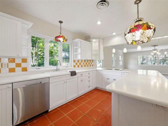 Interior, Kitchen, Pendant Lights, Recessed Lighting, Stainless Steel Appliances