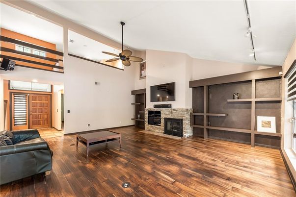 Fireplace, Interior, Wood Texture Flooring