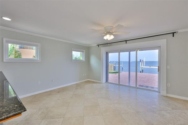 Empty room, Interior, Recessed Lighting, Water