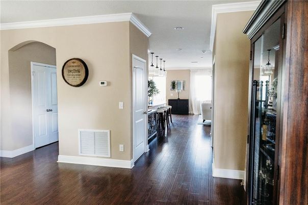 Interior, Pendant Lights, Recessed Lighting, Wood Texture Flooring