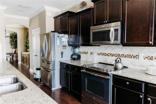 Interior, Kitchen, Wood Texture Flooring