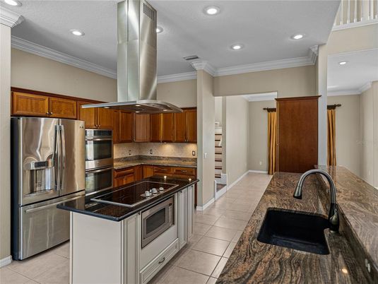 Interior, Kitchen, Recessed Lighting, Stainless Steel Appliances