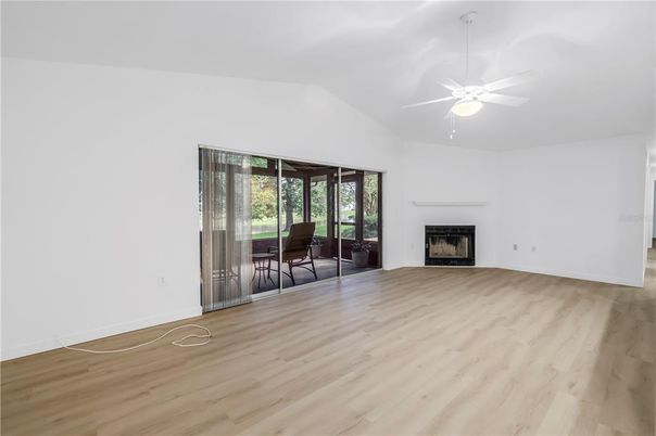 Empty room, Fireplace, Interior, Wood Texture Flooring