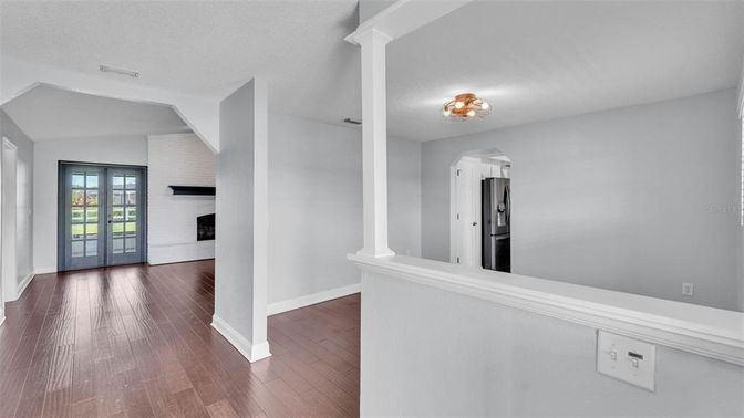 Fireplace, Interior, Wood Texture Flooring