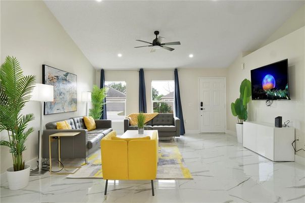 Interior, Living room, Marble, Recessed Lighting