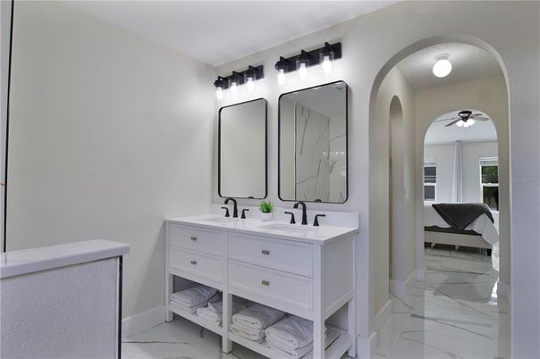 Bathroom, Dual Sink Vanities, Interior, Marble