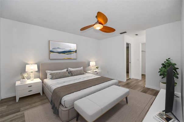 Bedroom, Interior, Wood Texture Flooring