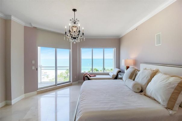 Bedroom, Chandelier, Interior, Water