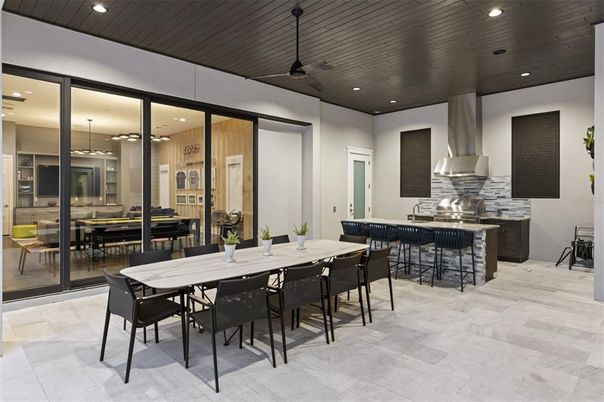 Dining room, Interior, Kitchen, Recessed Lighting, Wooden Ceilings