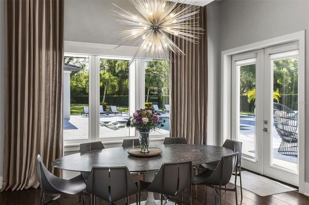Dining room, Interior, Wood Texture Flooring