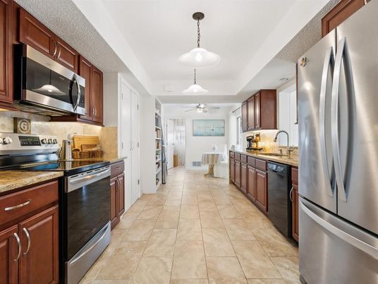 Interior, Kitchen, Pendant Lights, Stainless Steel Appliances