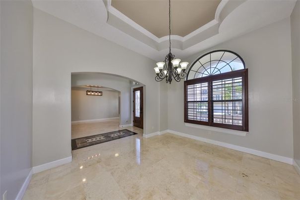 Chandelier, Empty room, Interior