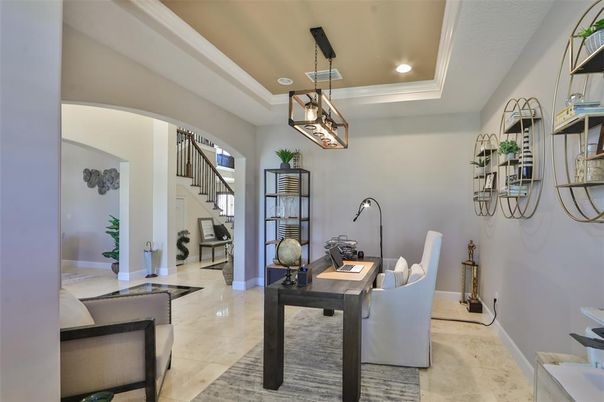 Home Office, Interior, Pendant Lights, Recessed Lighting