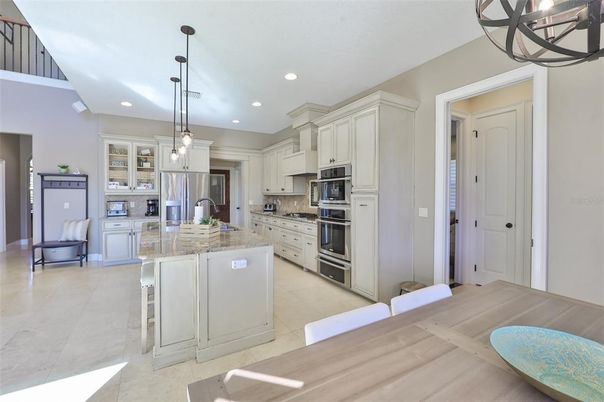 Interior, Kitchen, Pendant Lights, Recessed Lighting, Stainless Steel Appliances