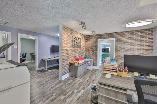 Interior, Stone Walls, Wood Texture Flooring