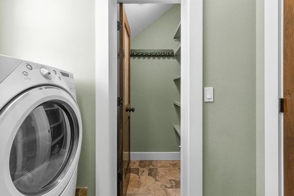 Bathroom, Glass Shower, Interior, Utility Closets, Washer