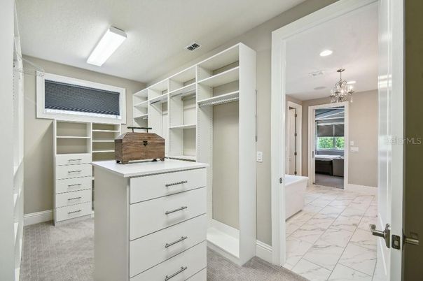 Chandelier, Interior, Marble, Recessed Lighting, Walk-in Closets