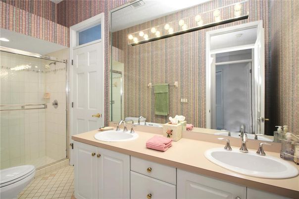 Bathroom, Dual Sink Vanities, Glass Shower, Interior
