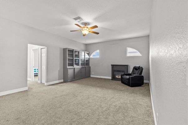Empty room, Fireplace, Interior