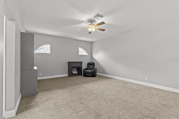 Empty room, Fireplace, Interior