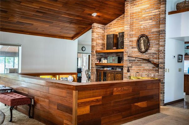 Interior, Stone Walls, Wooden Ceilings