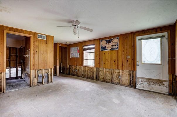 Empty room, Interior, Wooden Walls