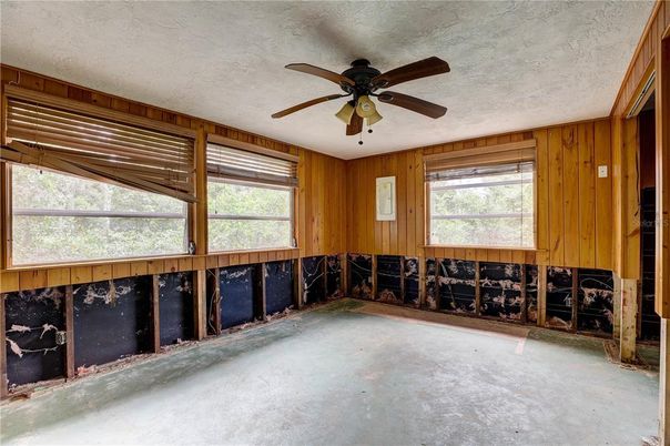 Empty room, Interior, Wooden Walls