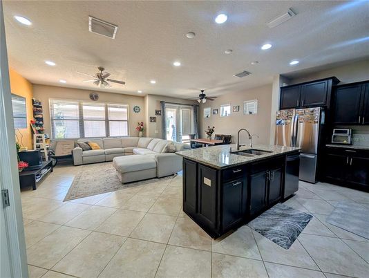 Interior, Kitchen, Living room, Recessed Lighting
