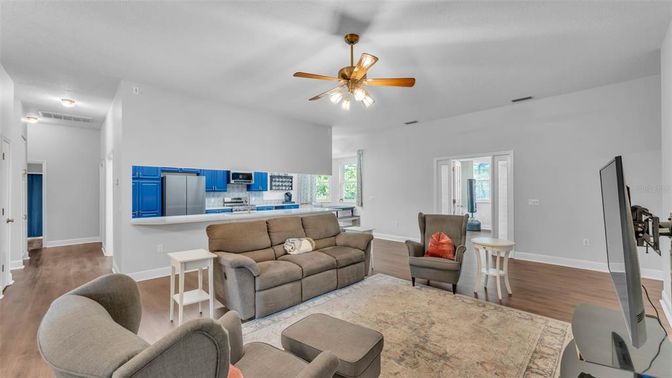 Interior, Kitchen, Living room, Wood Texture Flooring