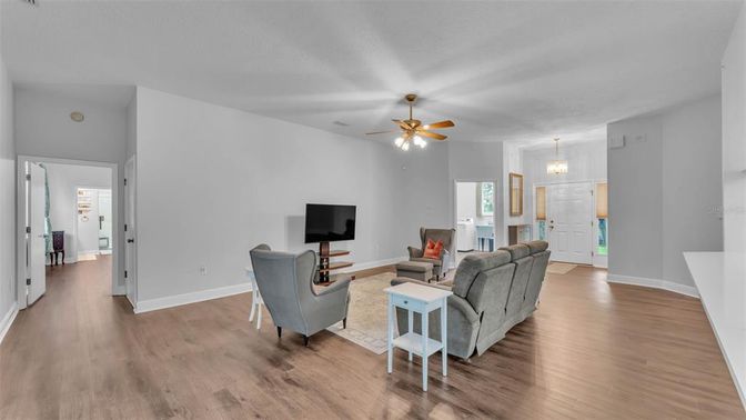 Interior, Living room, Pendant Lights, Wood Texture Flooring