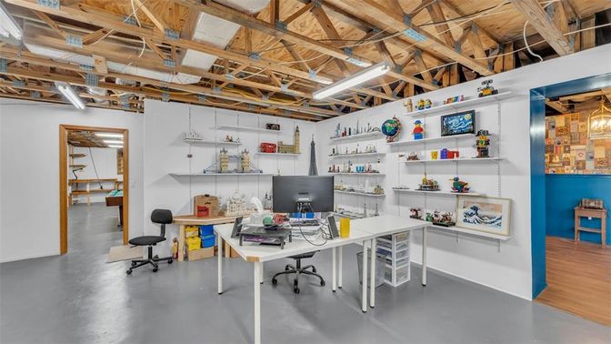 Home Office, Interior, Wooden Beams, Wooden Ceilings